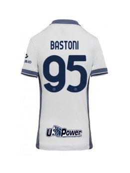 Billige Inter Milan Alessandro Bastoni #95 Bortedrakt Dame 2024-25 Kortermet